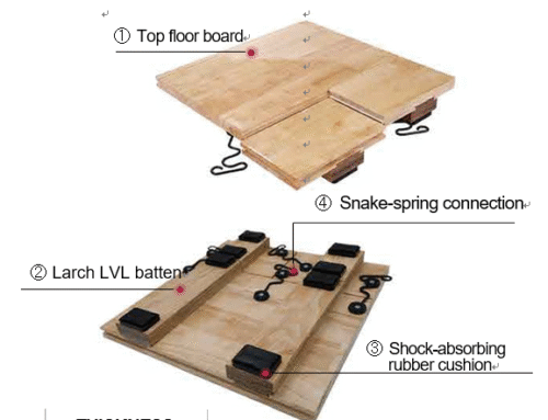 removable Basketball beech timber