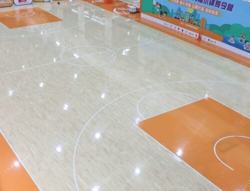 fixed Volleyball rubber tree wooden flooring
