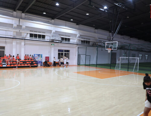 Hard Maple Wooden Flooring: Cushions Volleyball Players Need.